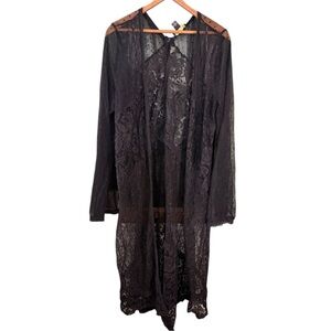 Forever 21+ Lace Full Length Cover Up/Cardigan Duster